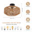 Alliette Rattan Semi Flush Mount