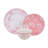 222 Fifth Adelaide Blush 12-Piece Porcelain Dinnerware Set - Service For 4, Plate & Bowl Set-107080620
