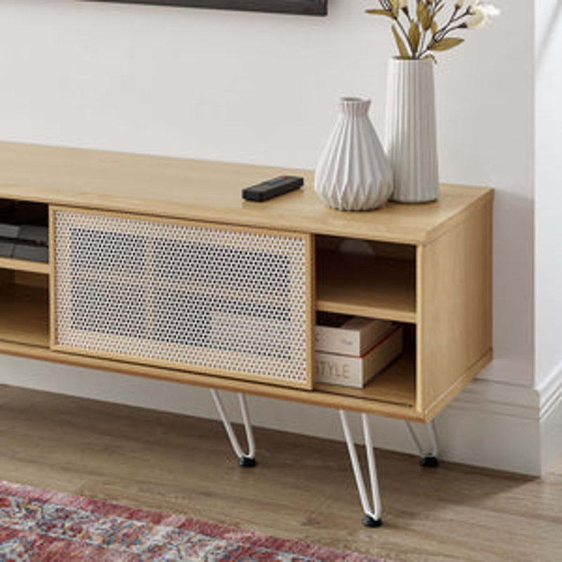 Modway Nomad 59" TV Stand, Oak/White