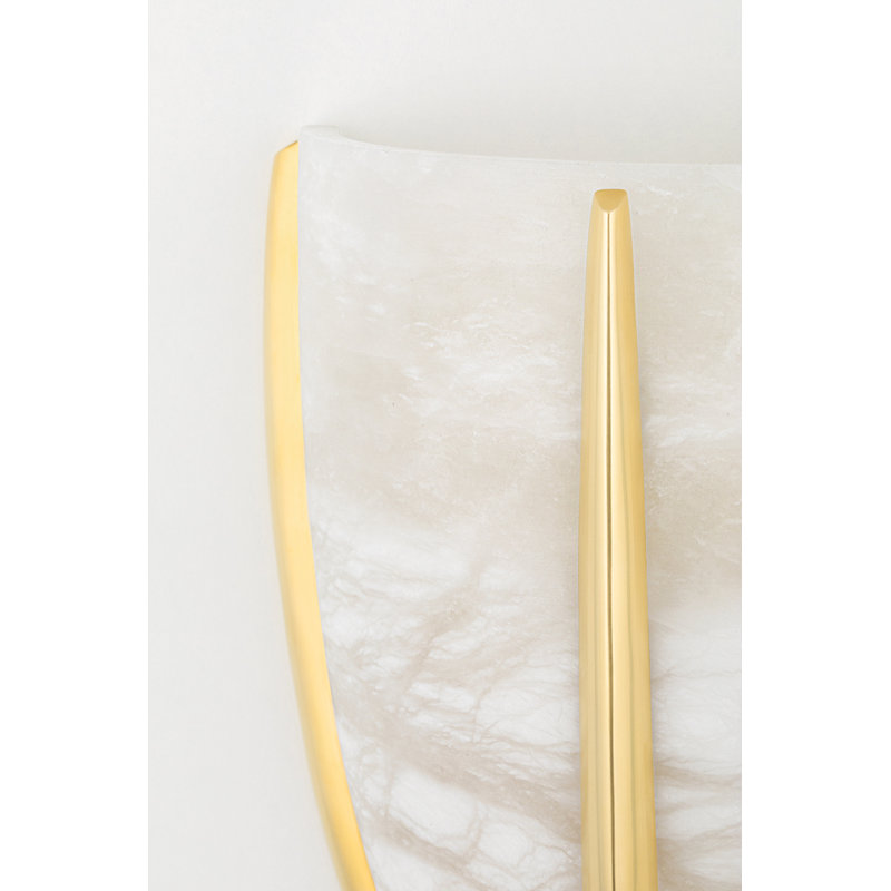 Wheatley - 1 Light Wall Sconce - Polished Nickel Finish, Aged Brass