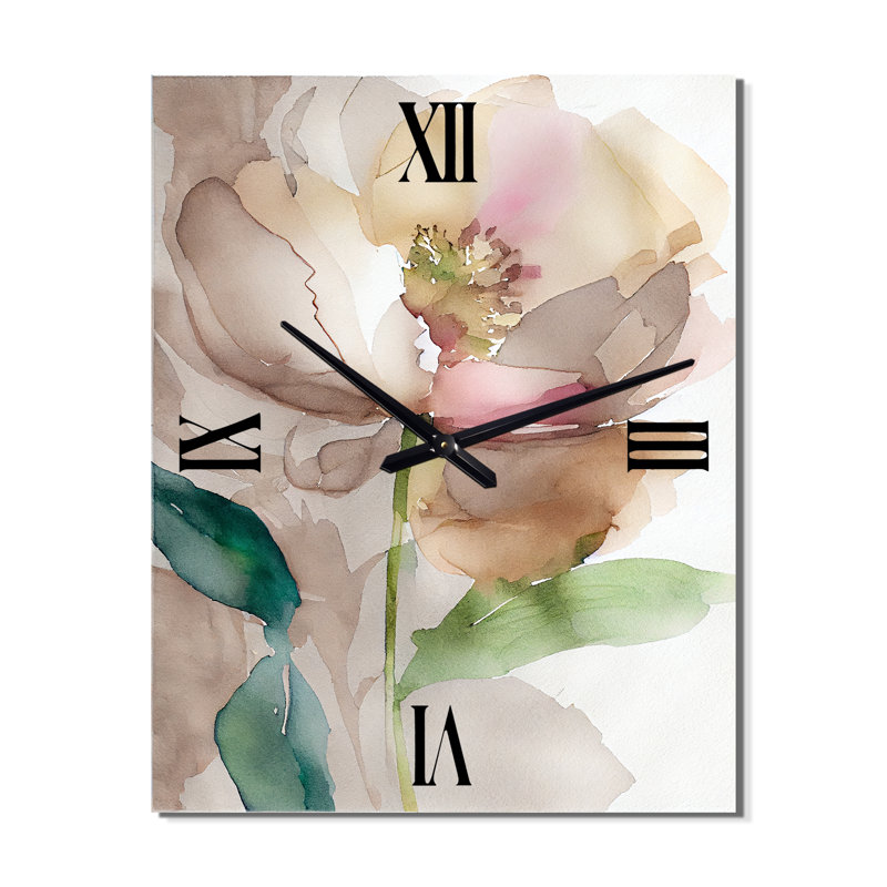 Jemere - Horloges murales pivoines florales, Grand