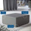 Repose-pieds en velours gris Mingle Performance-551264411