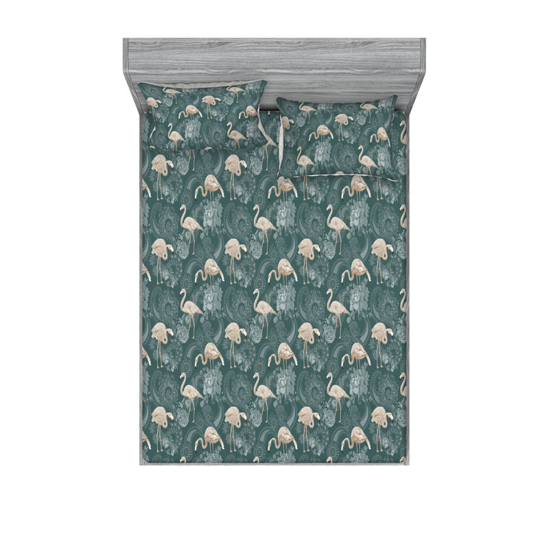 Drap-housse et taies décoratives Ambesonne, Cal.King Sheet Set with 2 Pillowcases