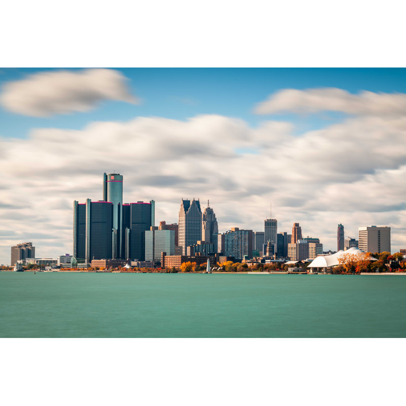 Détroit, Michigan, États-Unis - Photographie sur toile tendue, H 8 po x l 12 po