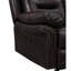 Fauteuil inclinable en cuir rembourré de mousse avec base en acier inoxydable - Console de 82,69 po de profondeur et de hauteur de 26,38 po