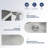 36" L Undermount Kitchen Sink Lower Divider Double Bowl 16 Gauge Stainless Steel Kitchen Sink