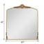 Miroir mural 40 "x 37" à arche baroque rétro avec cadre en métal doré pour le salon et la chambre à coucher	