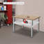 Sous la tablette pour les tables de travail, tablette inférieure réglable en acier inoxydable, table de travail sous la tablette pour Durasteel (27,95 x 15,75 po)