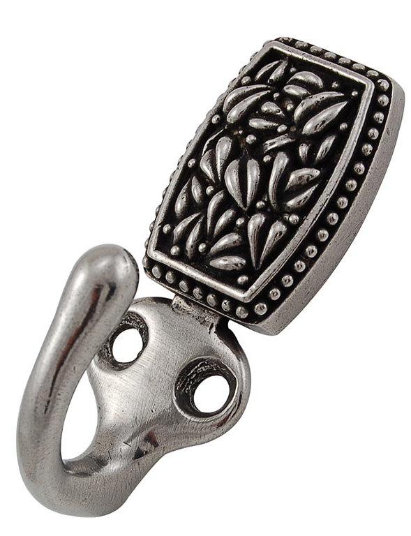 San Michele Wall Hook, Vintage Pewter