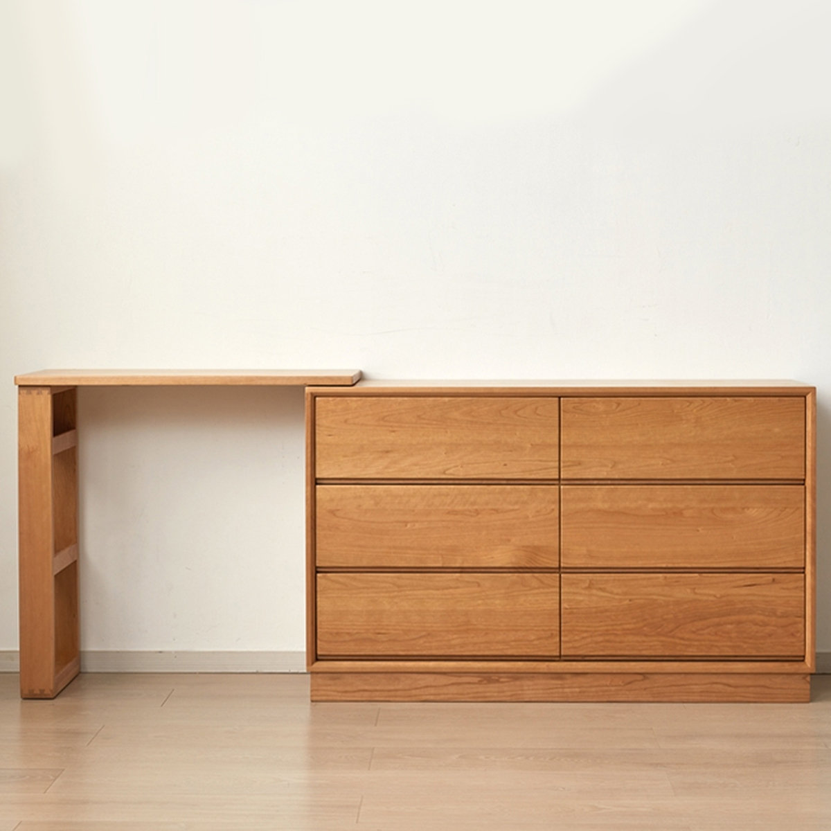 Solid Wood L - shaped Desk - Dresser - Chest of Drawers One Allium Way Size: 29.53" H x 55.12" W x 47.24" D