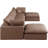 Hivay 160" Wide Faux Leather Reversible Modular Corner Sectional with Ottoman-87141466