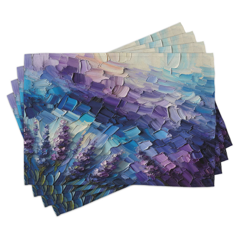 Ensemble de 4 napperons mauves Ambesonne