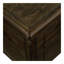 Ensemble de table basse de salon rectangulaire, ensemble de table de salon en bois massif 3 pièces, 1 table basse et 2 tables de bout, ensemble de table basse en bois avec pieds décoratifs à rivets. Espresso