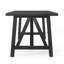 de salle à manger de style avec bois d'hévéa, l 71,22 po x P 44,50 po x P 30,01 po, noir mat, bois massif et matériau en bois d'hévéa stable, assemblage requis