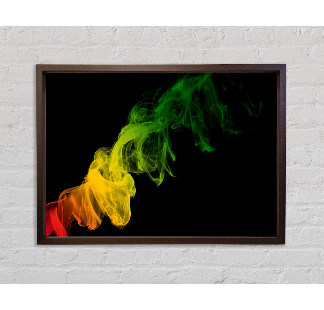 Smoke Twist Rainbow - Einzelner Bilderrahmen Kunstdrucke auf Leinwand