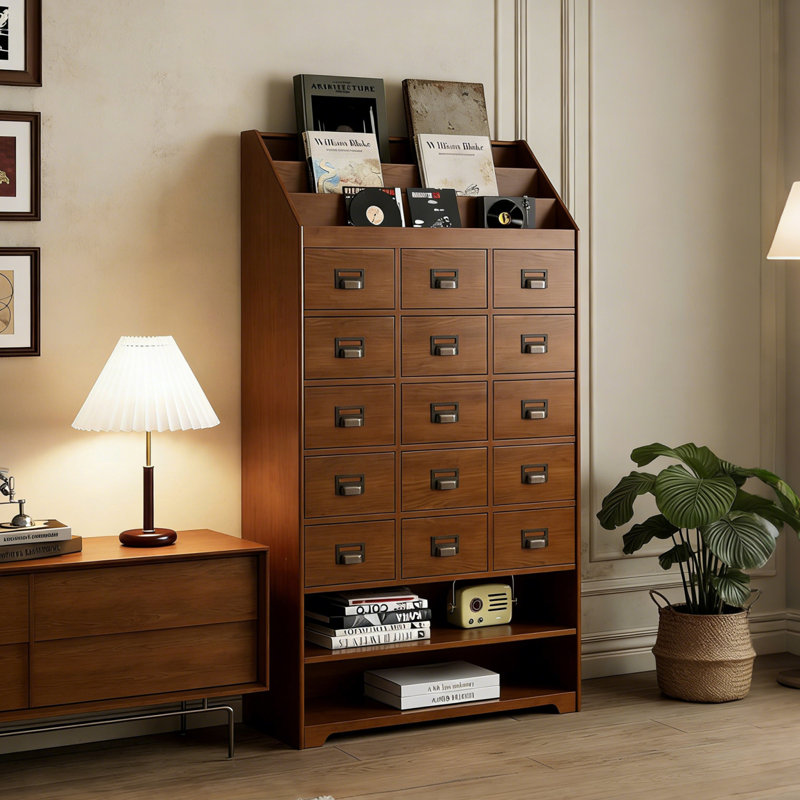 Armoire de rangement multifonctionnelle à grande capacité, Brun