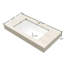 Comptoir en pierre frittée 36 "avec motif et bassin en céramique, beige, trou de trop-plein pour la protection contre les fuites