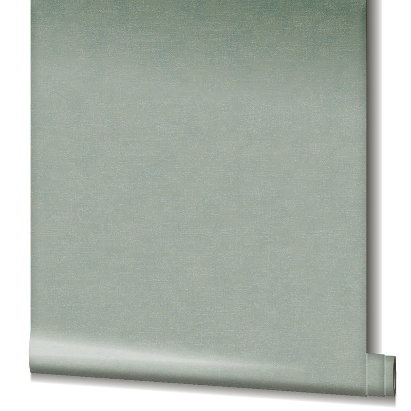 Flora Collection Shimmery Plain Wallpaper Roll, Green