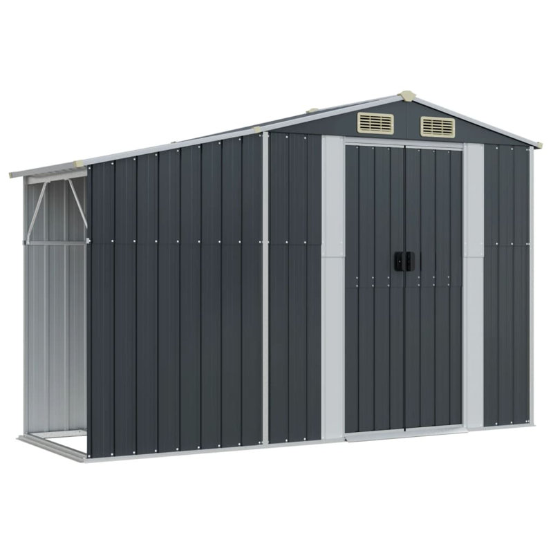 Brysin Garden Shed 277x279x179 cm Galvanised Steel, Anthracite