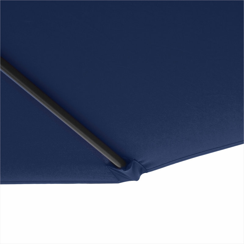 Parasol réglable et accessoires en bleu marine, 10 pi avec acier bleu marine