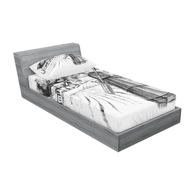 Microfiber Sheet Set, Twin XL Sheet Set with Fitted Sheet