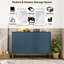 Commode décorative 3 tiroirs (bleu)