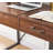 Lalma Adjustable Metal Base Writing Desk with Power Outlet