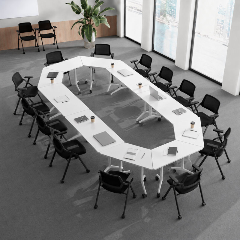 Table de formation mobile à emboîtement trapézoïdale modulaire Bridgeton