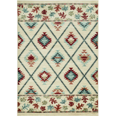 3' X 5' Ivory Polypropylene Rug