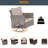 Ashvi 5 - Person Outdoor Conversation Set with Cushions and Rocking Swivel Chairs-1013078488