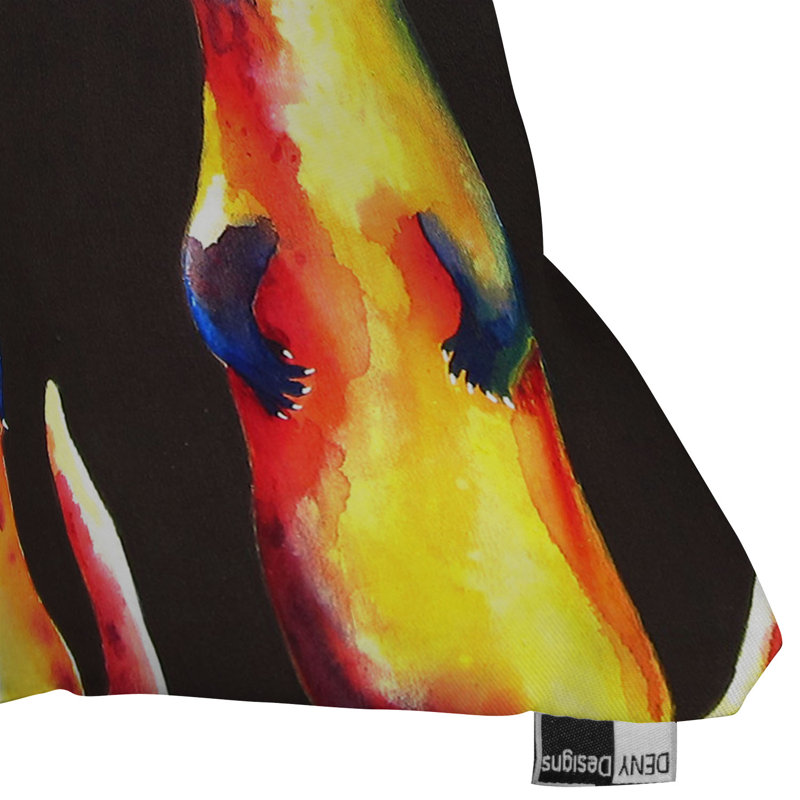 Flaming Otters Throw Pillow, 20" x 20"