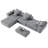 Oversized Modular Sectional Sofa,Sparkling Chenille Fabric Soft Cushion Sofa-1407297722