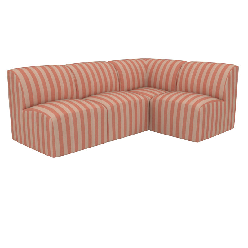 Praia Essie Sunbrella® Outdoor Sofa, Expressive Blush Striped Sunbrella®