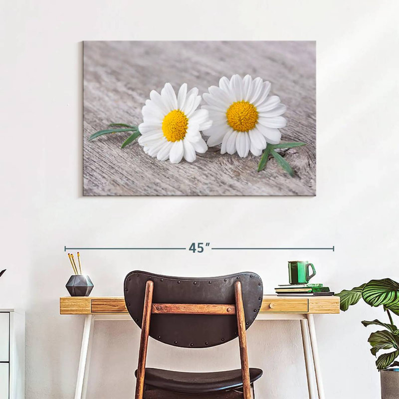 Harnek Two Chamomile Flowers, 26" H x 39" W