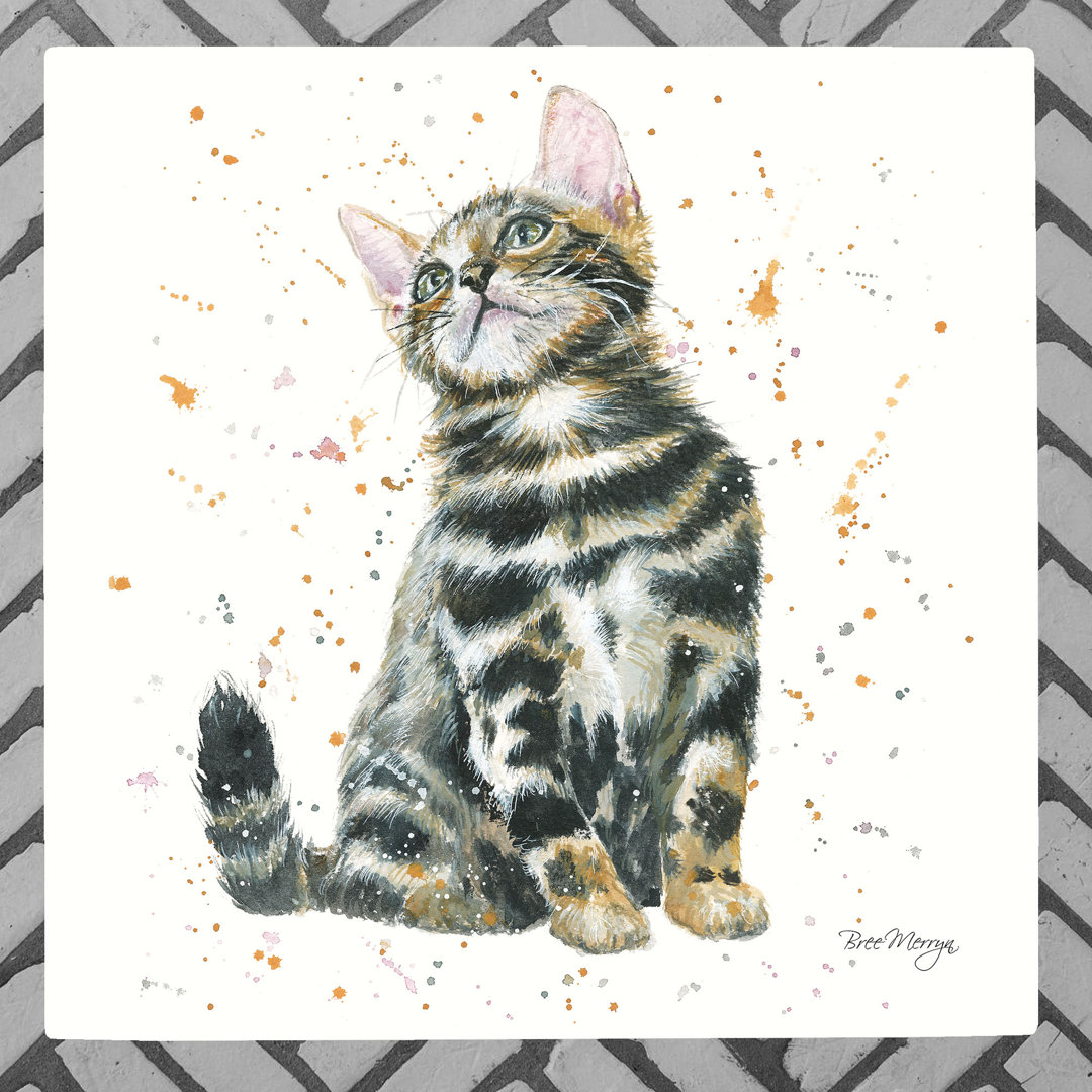 Lulu Cat Bree Merryn Artwork Ceramic Tile Wall Décor