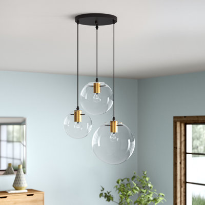 3 - Light Black Cluster Pendant