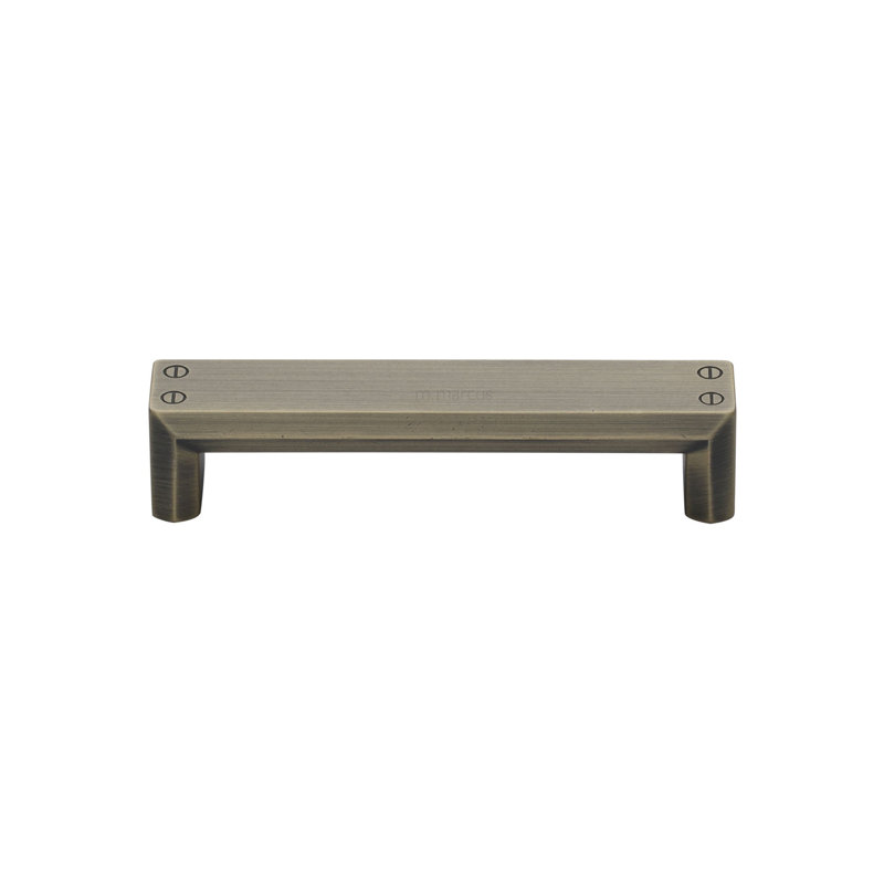 Heritage Brass Platform Pull Handle, Distressed Brass