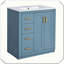 Meuble-lavabo autoportant en bois massif avec tiroirs et portes à fermeture douce-311670897