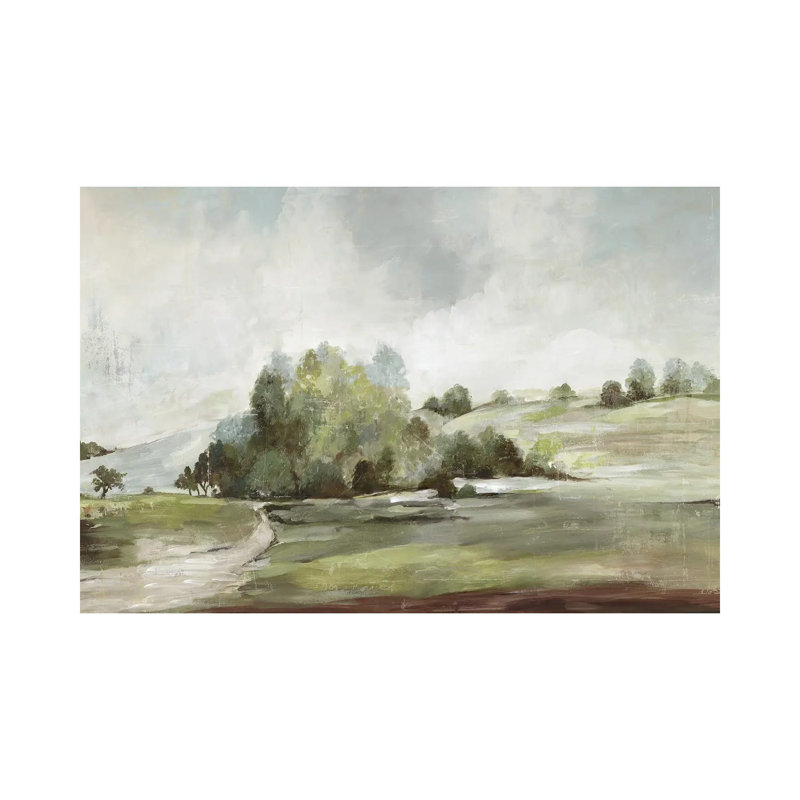 Green Country Road - Estampe numérique sur toile tendue avec châssis