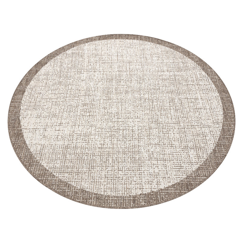 Elioenai Geometric Indoor / Outdoor Area Rug, Round 120cm