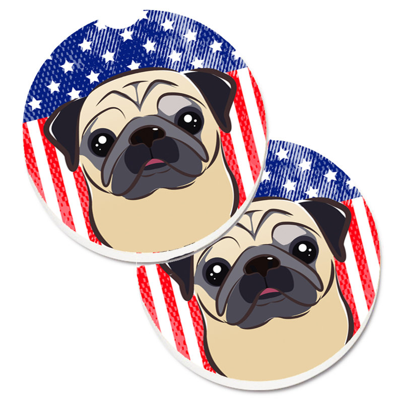 Sous-verre american flag, Fug Pug