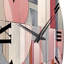 Horloge murale Pink Transcendent Angles IV - Abstract Shapes-1416585583