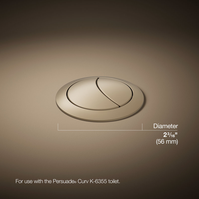 Kohler Persuade Dual-Flush Actuator, Vibrant Brushed Bronze