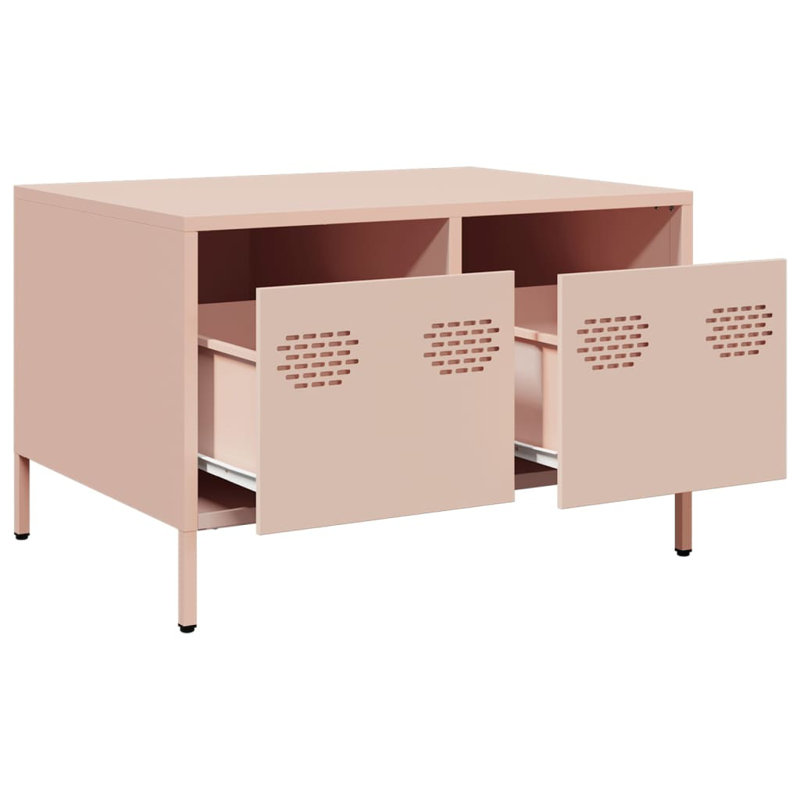 Avarni TV Stand for TVs up to 24", Antique pink and pink