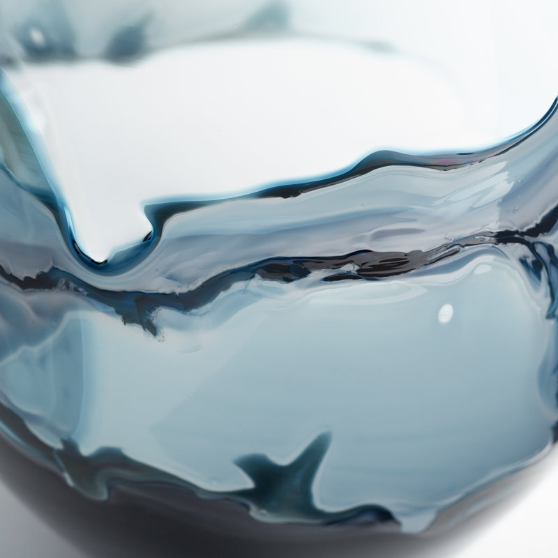 Mescolare Glass Table Vase,  14.5" H x 10.5" W x 10.5" D