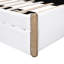 Lit simple tapissier avec lit gigogne et pieds massifs, bois de pin blanc + cadre plateforme combiné et sans sommier-130079151-130079149