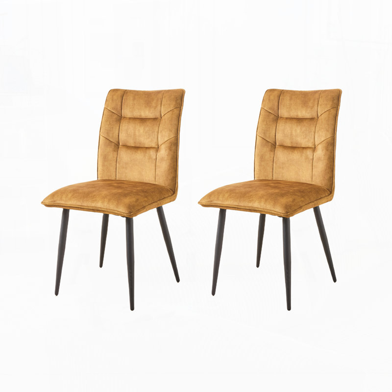 Ensemble de 2 chaises de salle à manger modernes, Orange