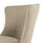 Modern 86" Gray Oval Dining Table Set With 6 Beige Fabric Side Chairs