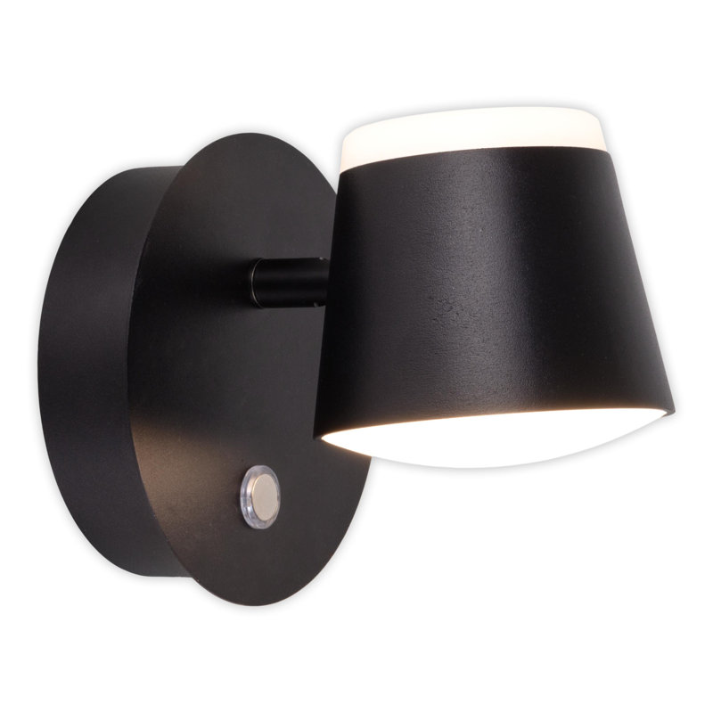 Burlon Aluminium LED Armed Sconce, Black