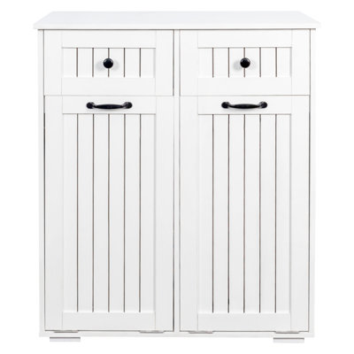 Tilt-Out Laundry Hamper Cabinet For Bathroom